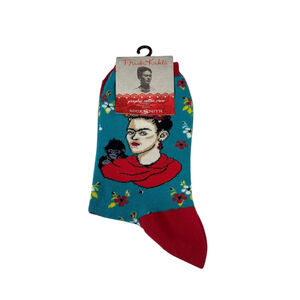 Women's Socksmith Frida Kahlo Teal Red Crew Socks One Size